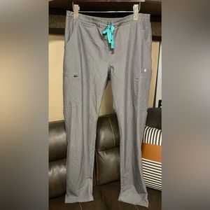 FIGS Scrubs Pants Women’s Medium Tall Yola Technical Collection TW2000T Gray
